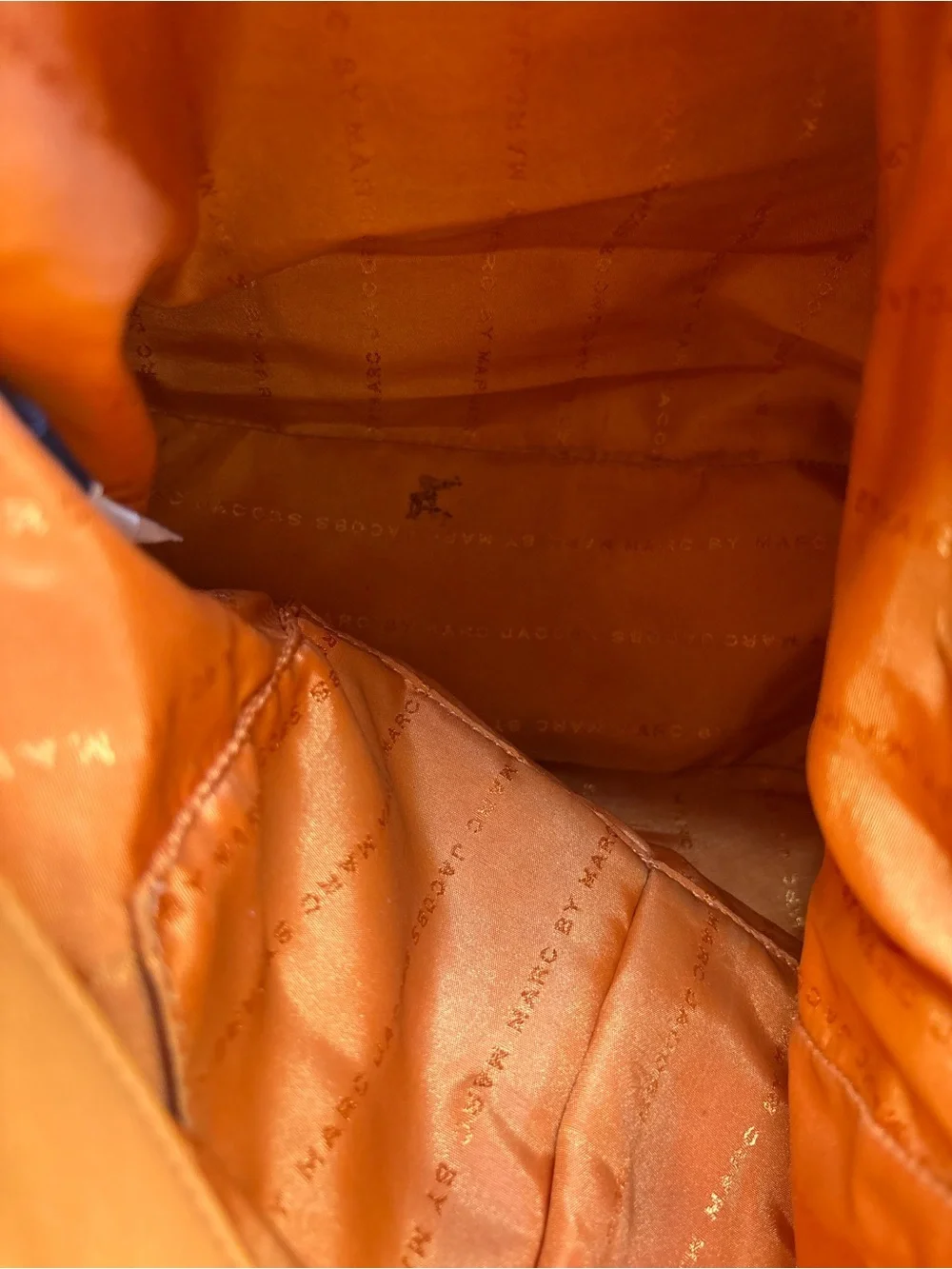 Vintage Marc By Marc Jacobs orange leather hobo bag with crossbody strap